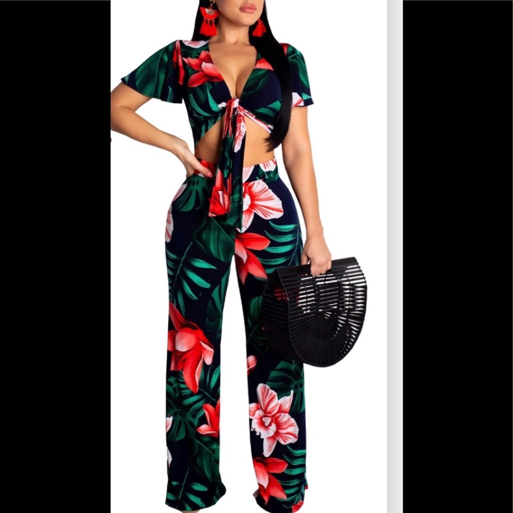 Princiana’s Tahiti Floral Two Piece Pants Set